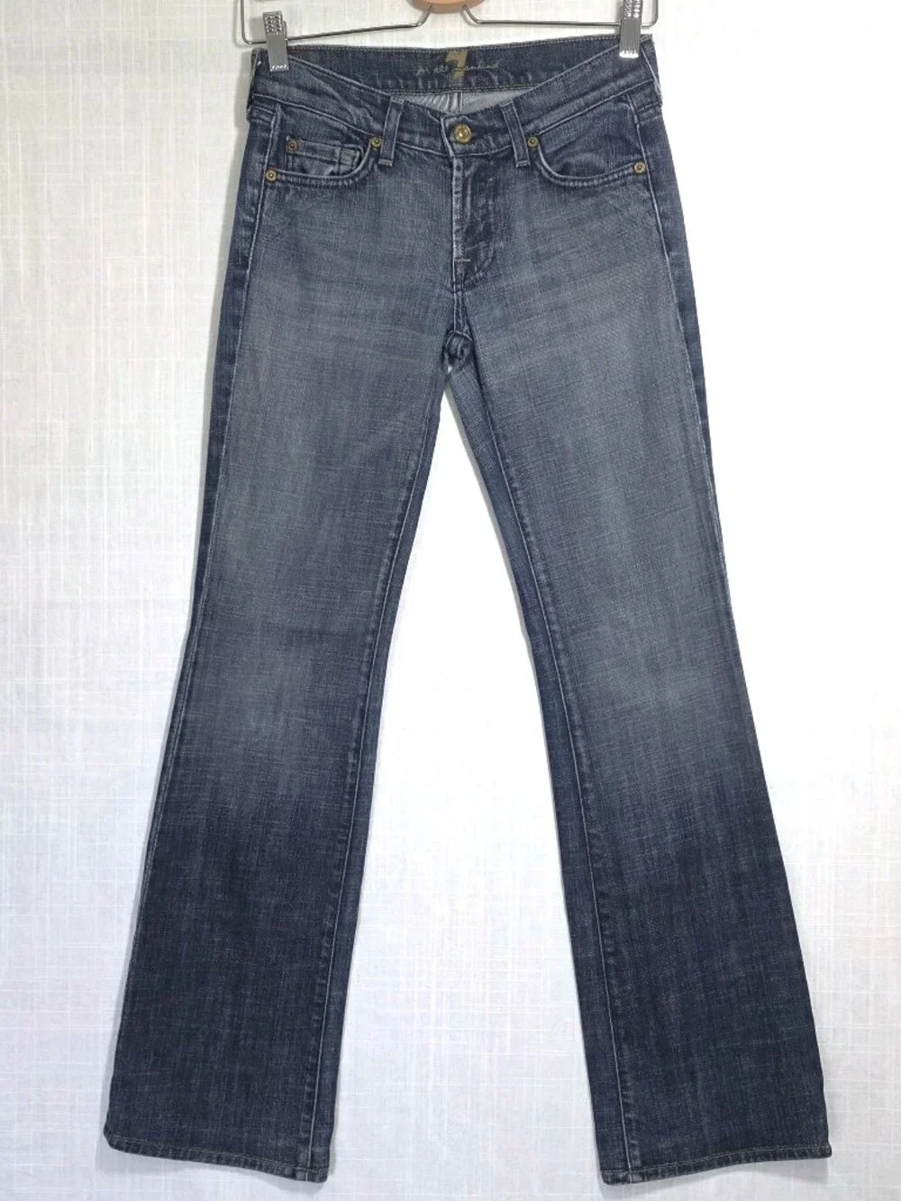 7 For All Mankind Y2K Low Rise Bootcut Jeans Size 25 Made in USA